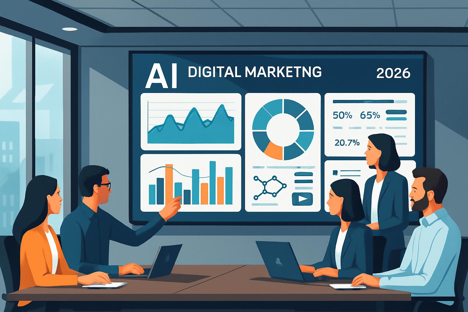 Resultados y análisis de marketing digita cin IA en entorno empresarial 2026